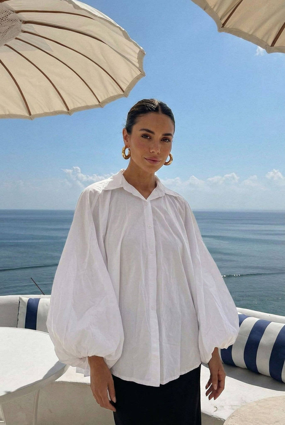 Chemise Oversize Manche Bouffante
