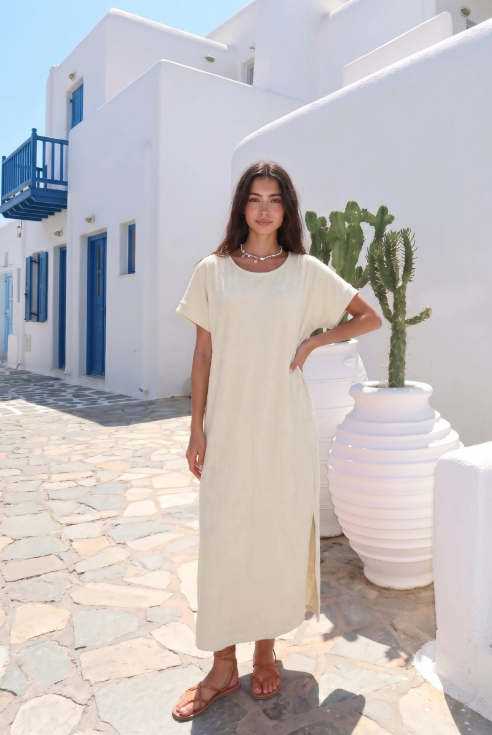 Robe En Eponge Fendue