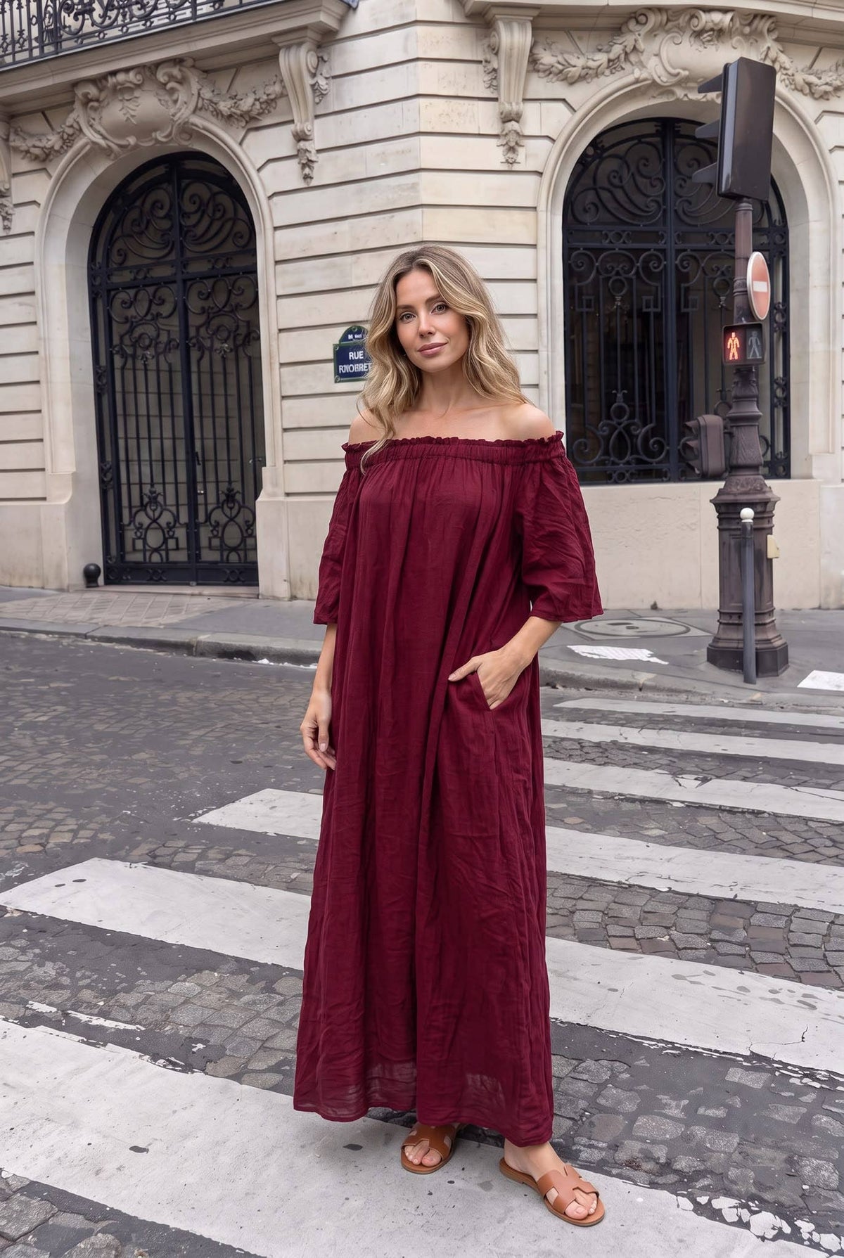 Robe Coton Longue Avec Poche