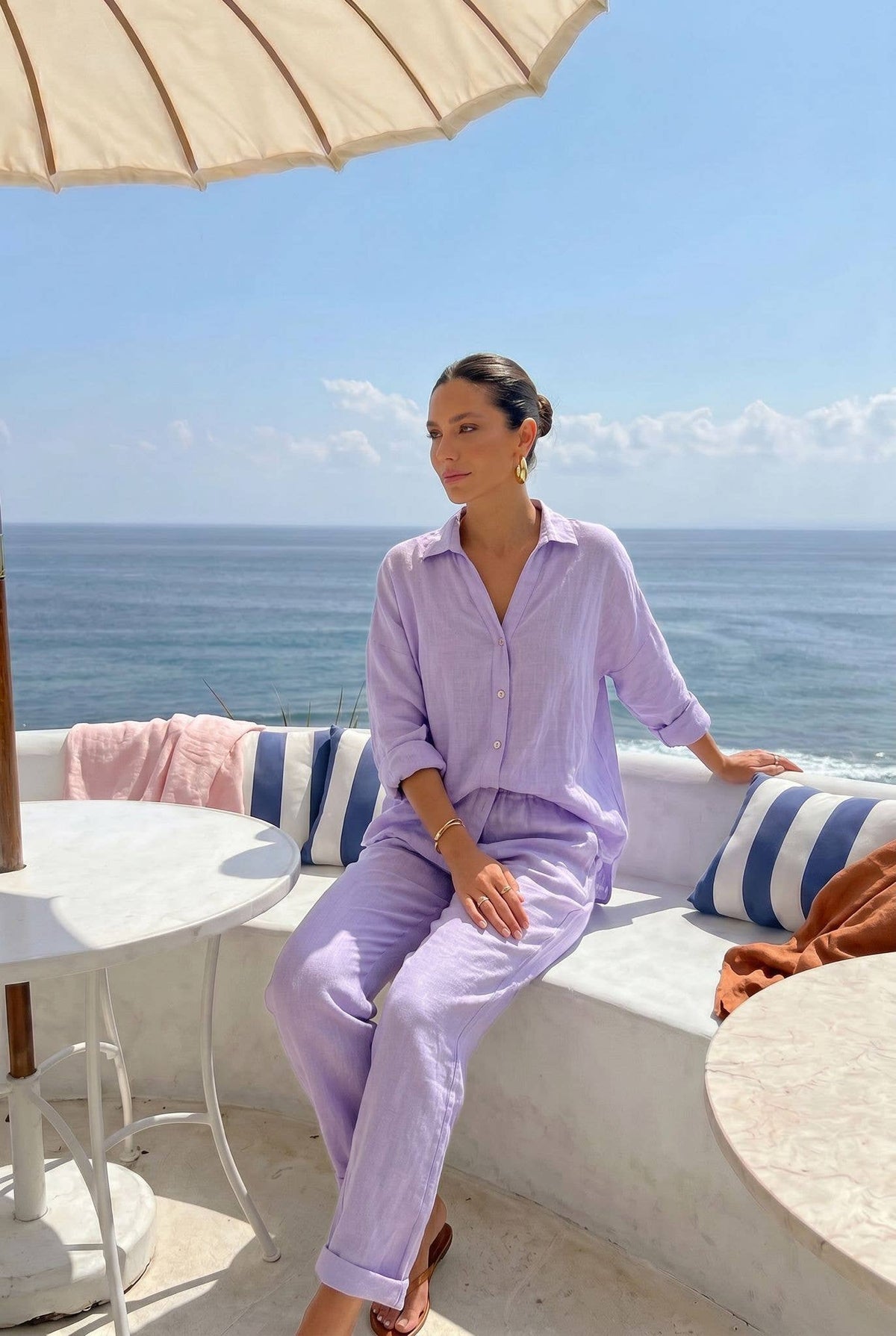 Chemise20984 Oversize En Lin