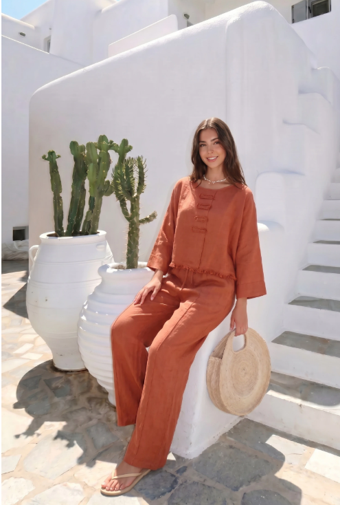 Pantalon Oversize Porté Avec Le Haut4120 Vendu Séparément