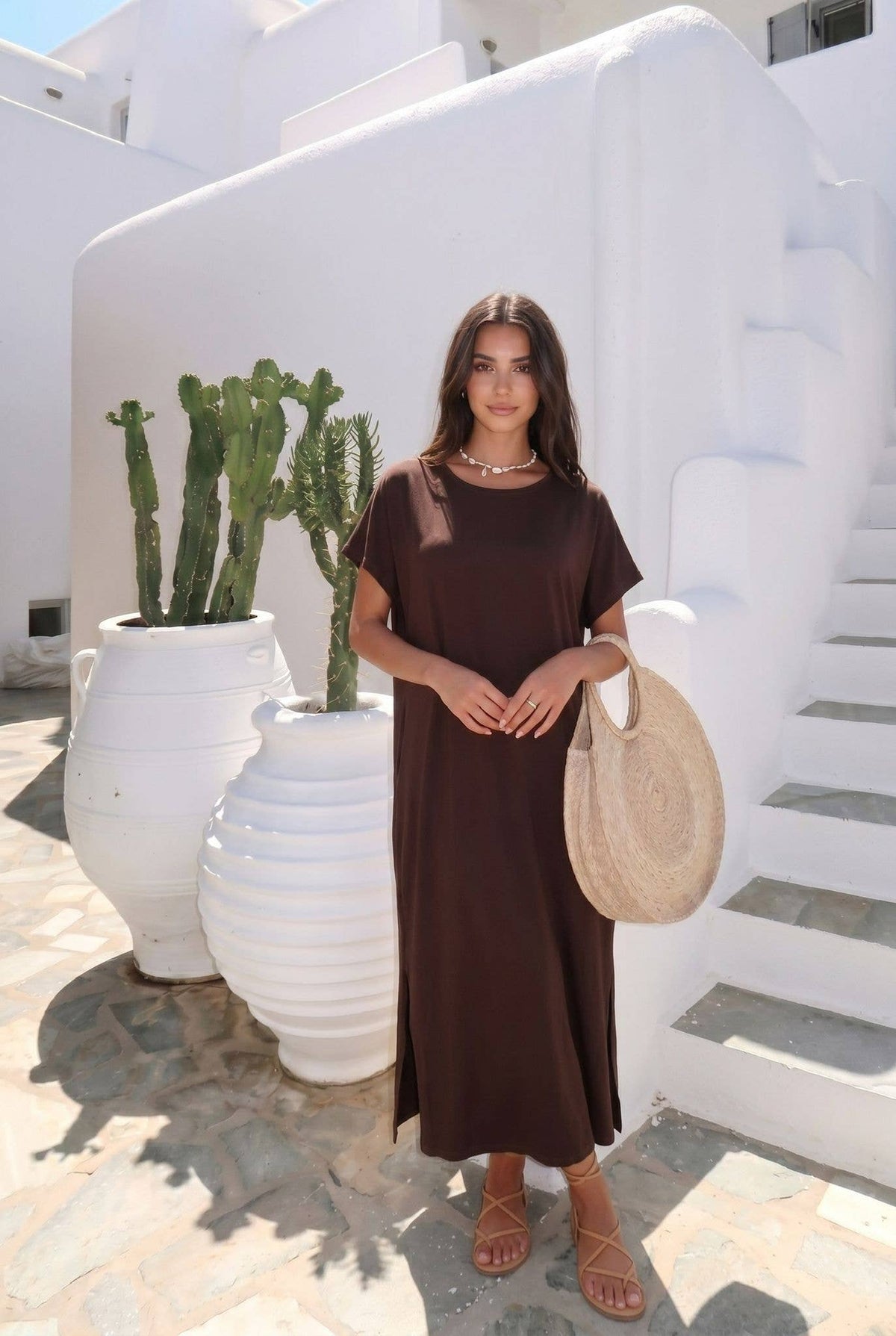Robe Dos Nu En Coton
