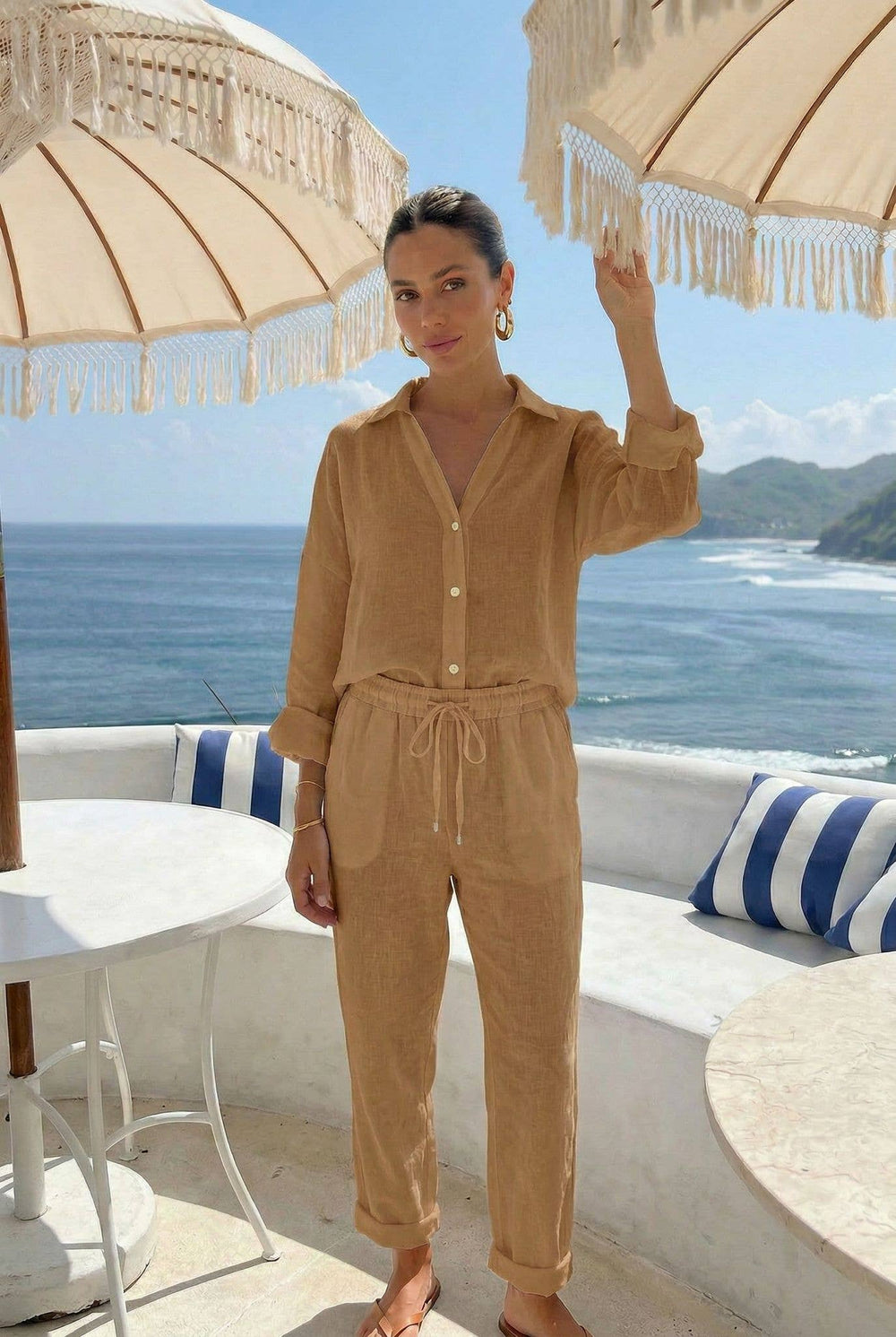 Chemise20984 Oversize En Lin