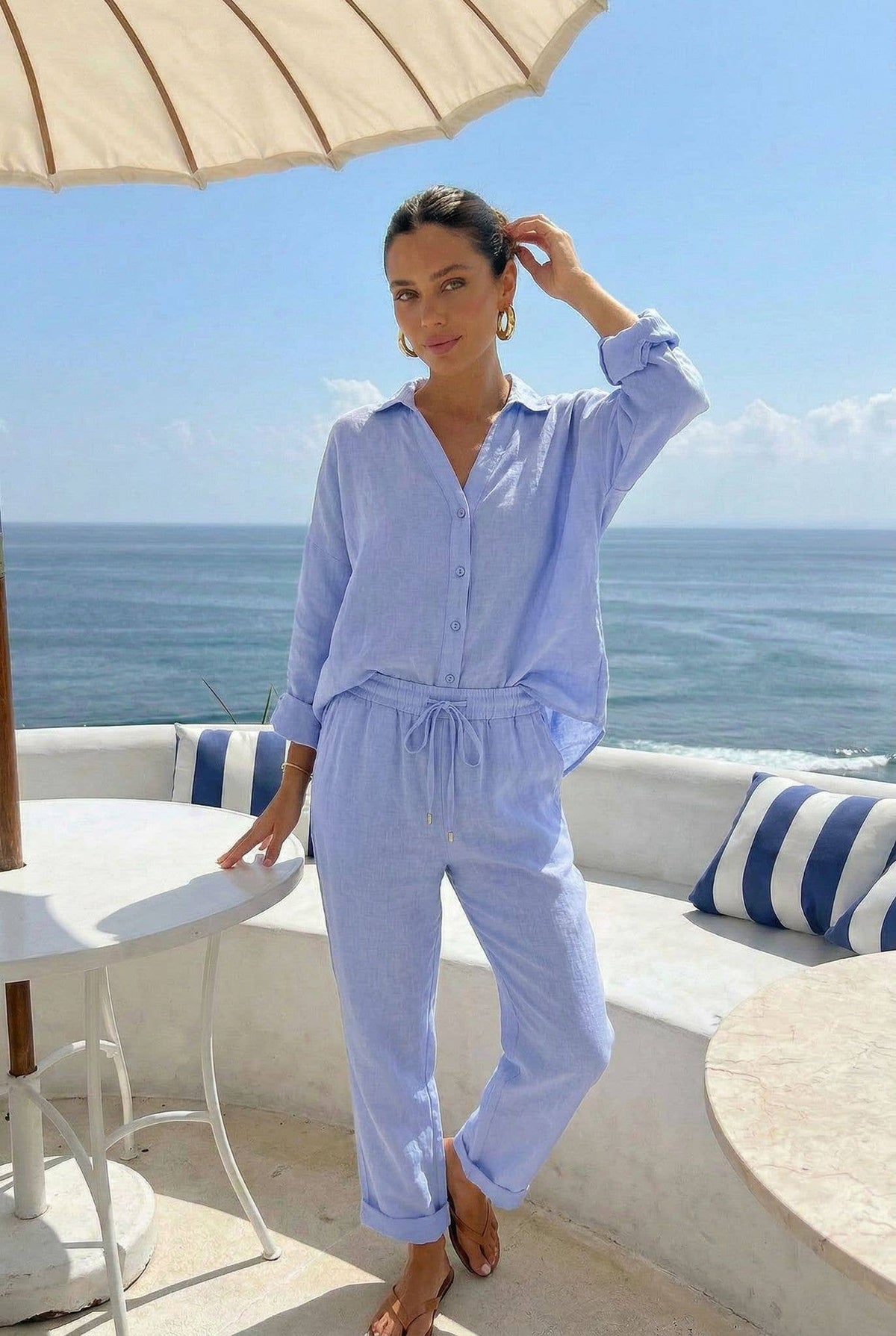 Chemise20984 Oversize En Lin
