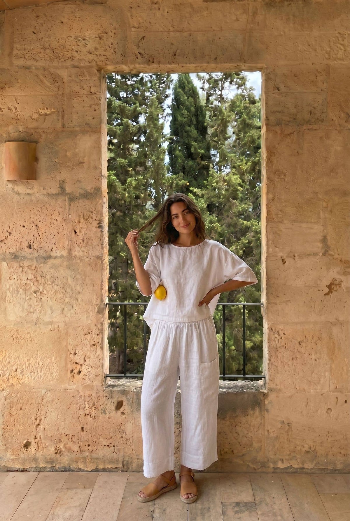 Pantalon Oversize Porté Avec Le Haut26747 Vendu Séparément