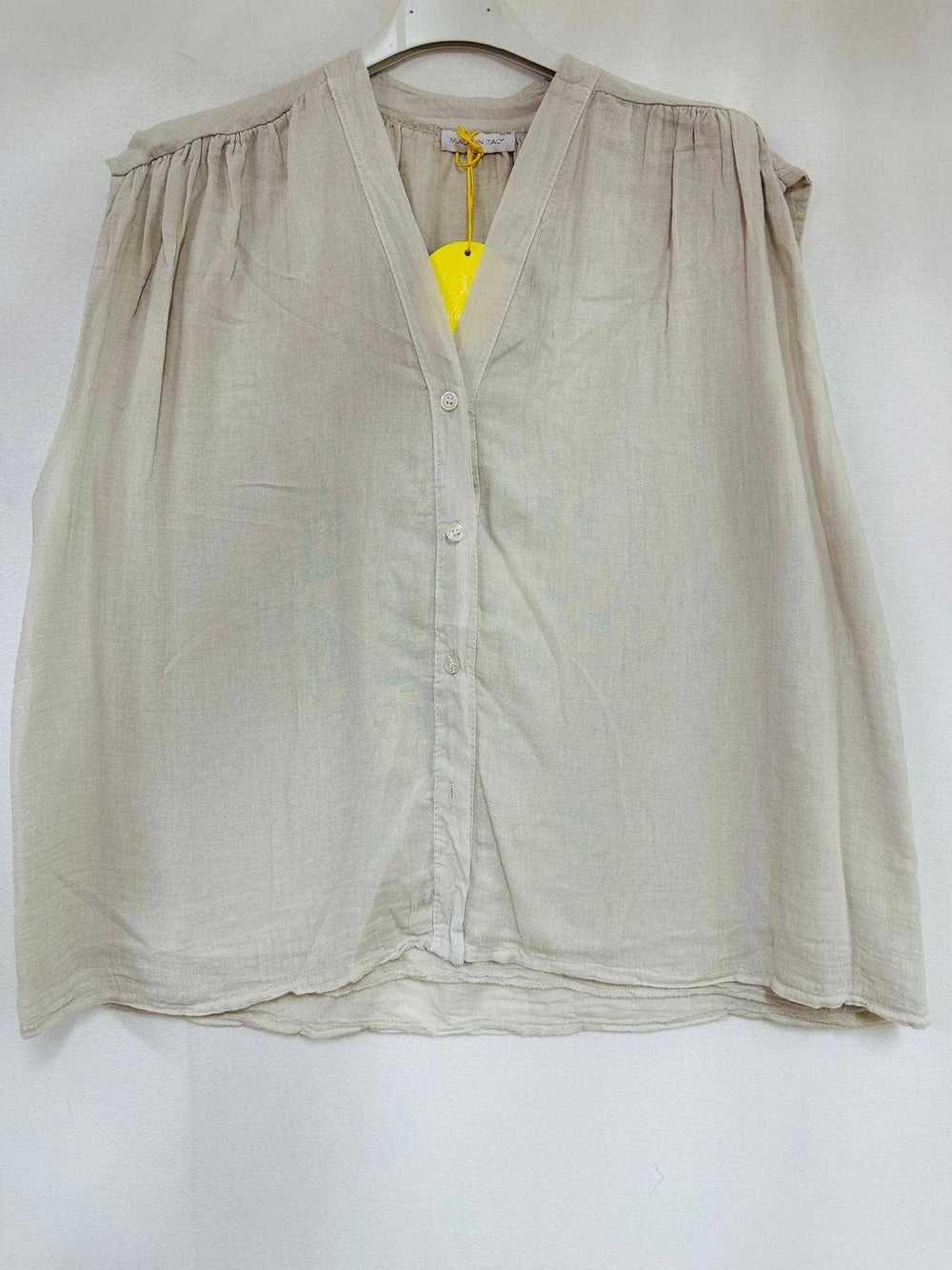 Pantalon Oversize En Voile De Coton Porté Avec Le Gilet26105