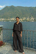 Chemise23806 En Lin Portée Avec Le Pantalon27201