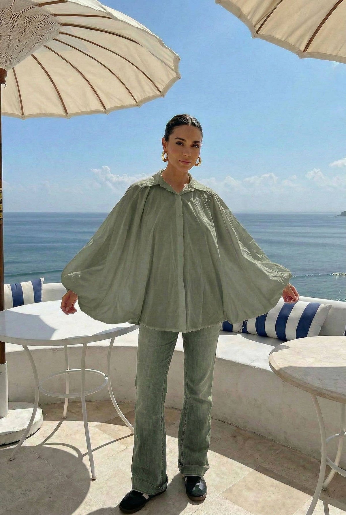 Chemise Oversize Manche Bouffante