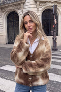 Gilet Mohair Tie And Dye Col V Boutonné - INCERTAINES