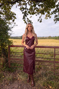 Robe en Simili Cuir à Dentelle