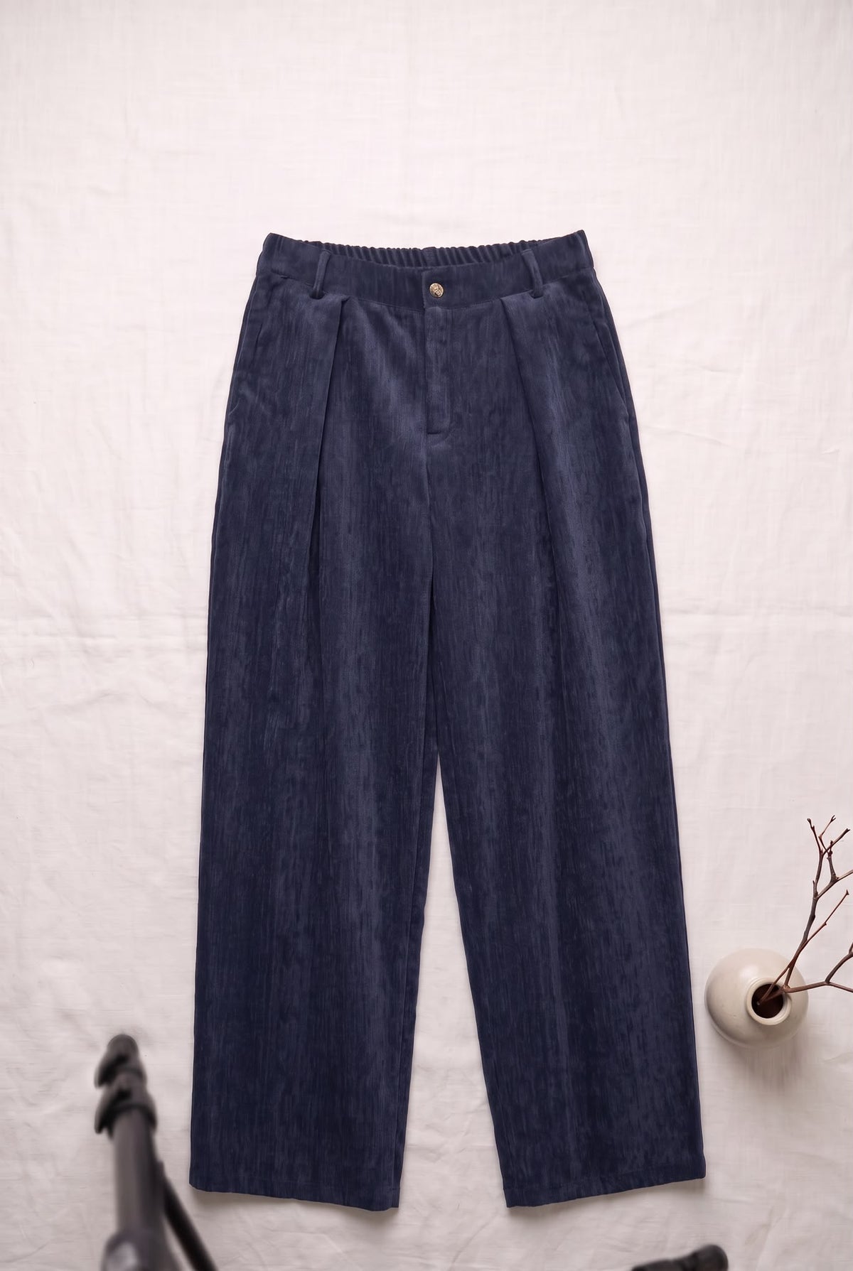 Pantalon Large en Velours