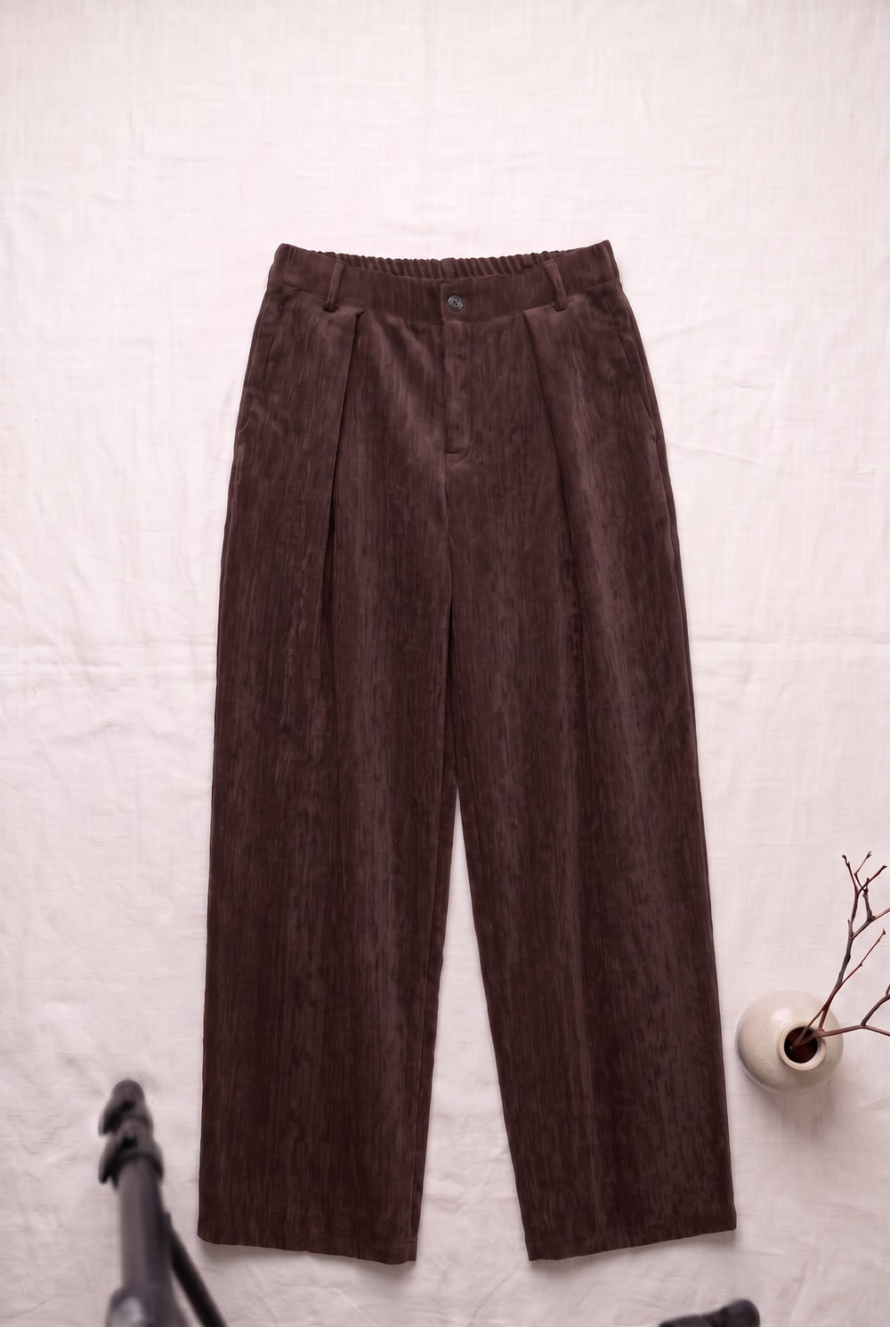 Pantalon Large en Velours