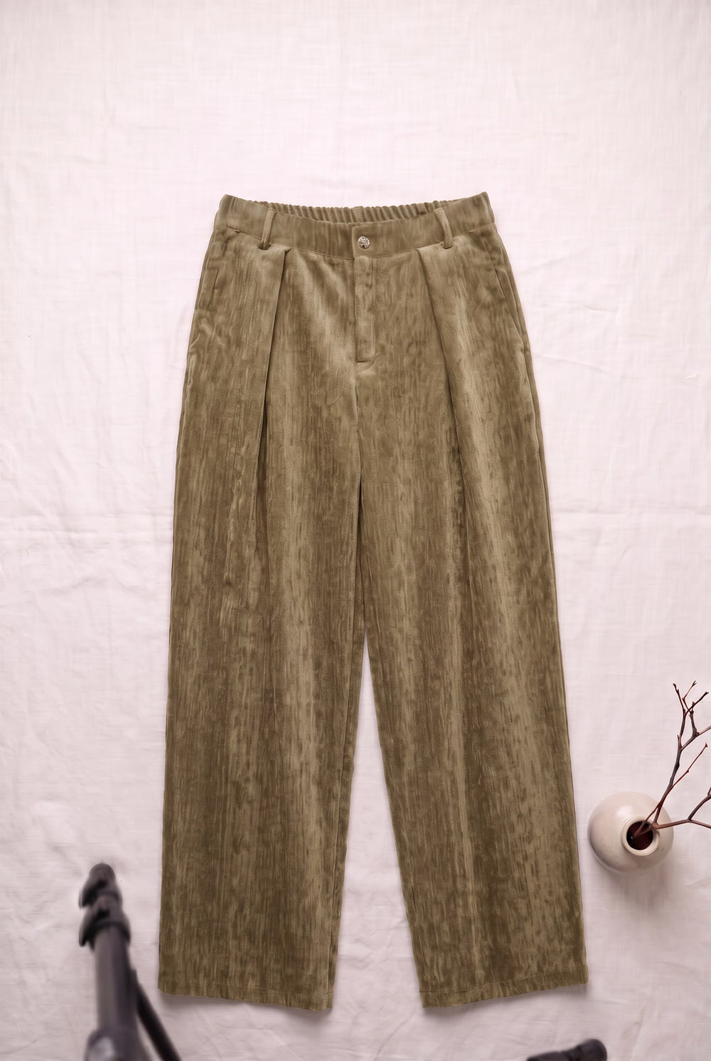 Pantalon Large en Velours