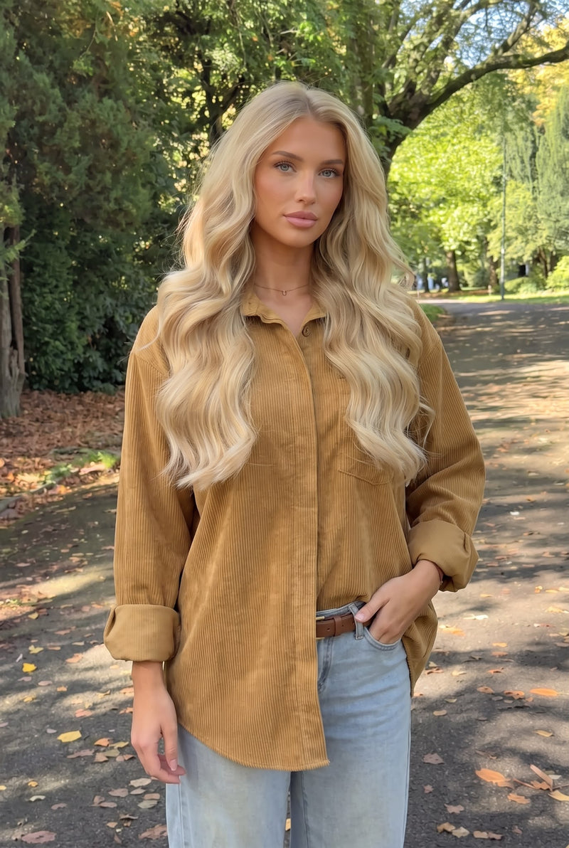 Chemise en Velours Oversize
