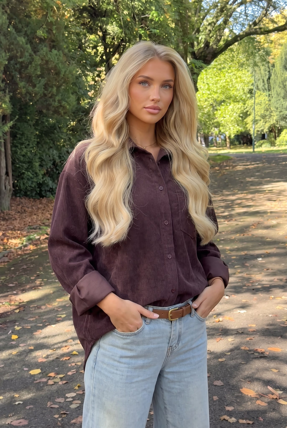 Chemise en Velours Oversize