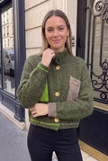 Gilet en Laine Épaisse à Poches et Boutons Travaillés