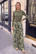 Pantalon en Coton Cargo Camouflage