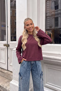 T-Shirt Mangue Longue en Coton Oversize