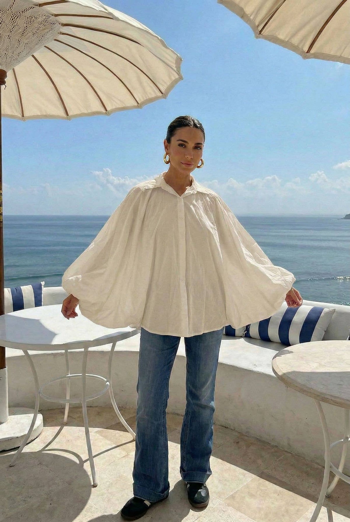 Chemise Oversize Manche Bouffante