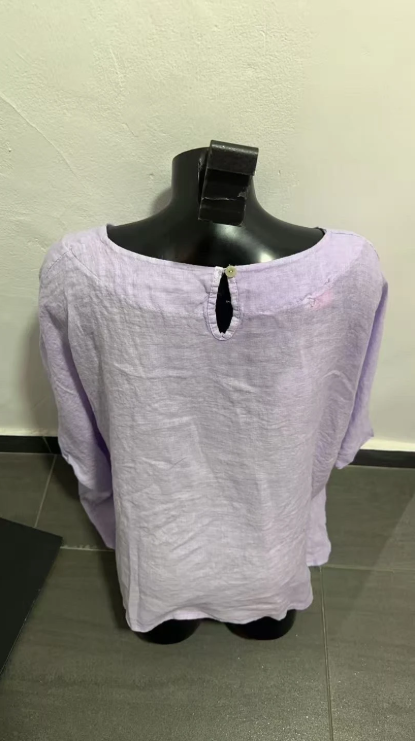 Haut En Lin Oversize Porté Avec Le Pantalon27333 Vendu Sépar