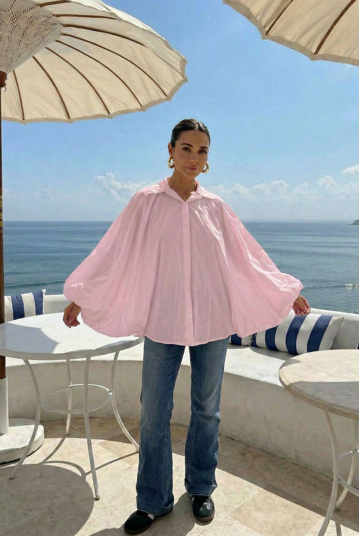Chemise Oversize Manche Bouffante