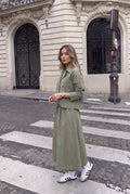 Chemise Popeline Portée Avec La Jupe10289 Vendu Séparément