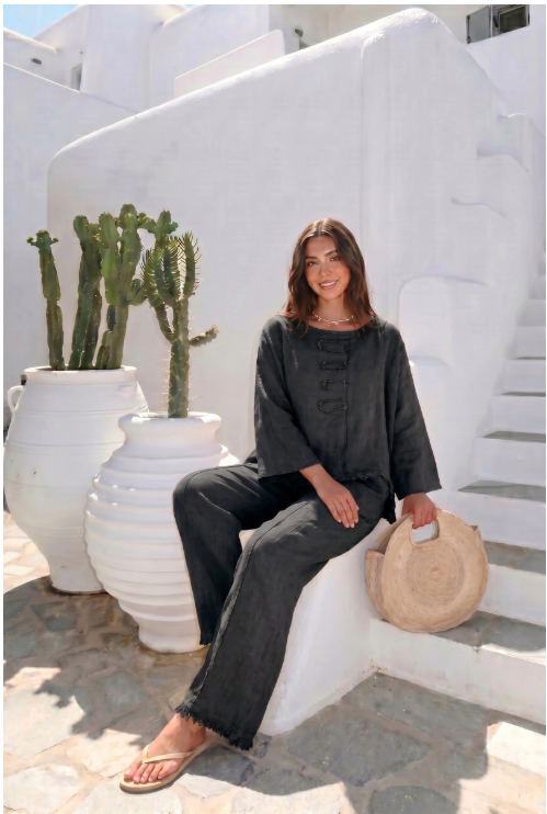 Haut Oversize Froufrou Porté Avec Le Pantalon9555 Vendu Séparément