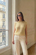 Pull Sans Manche En Mohair