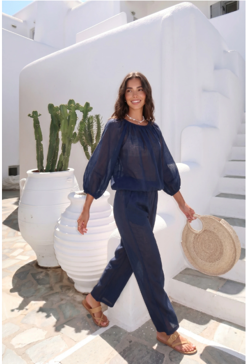 Haut En Voile De Coton Peut Se Porter Avec Le Pantalon13633