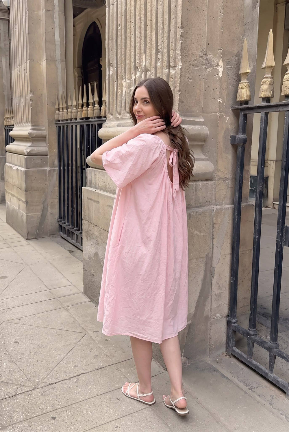 Robe Genoux En Popeline