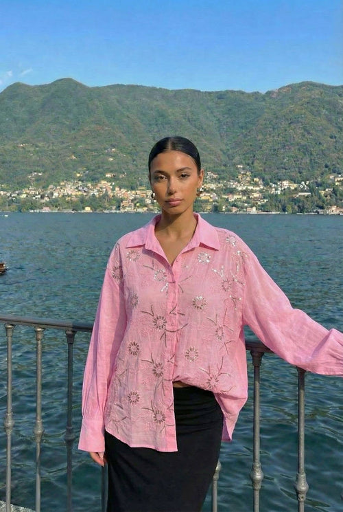 Chemise Brodée Manche Longue