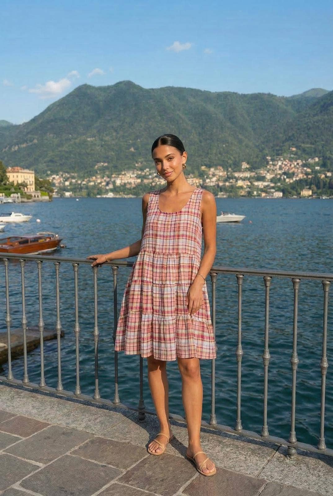 Robe Mi-Longue Vichy