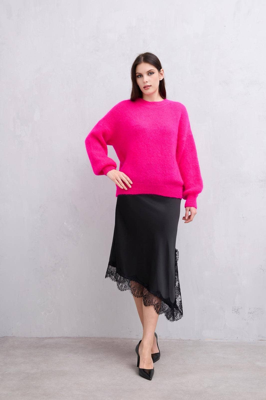 Pull Manche Longue En Mohair