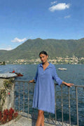Robe Genoux En Lin Froufrou