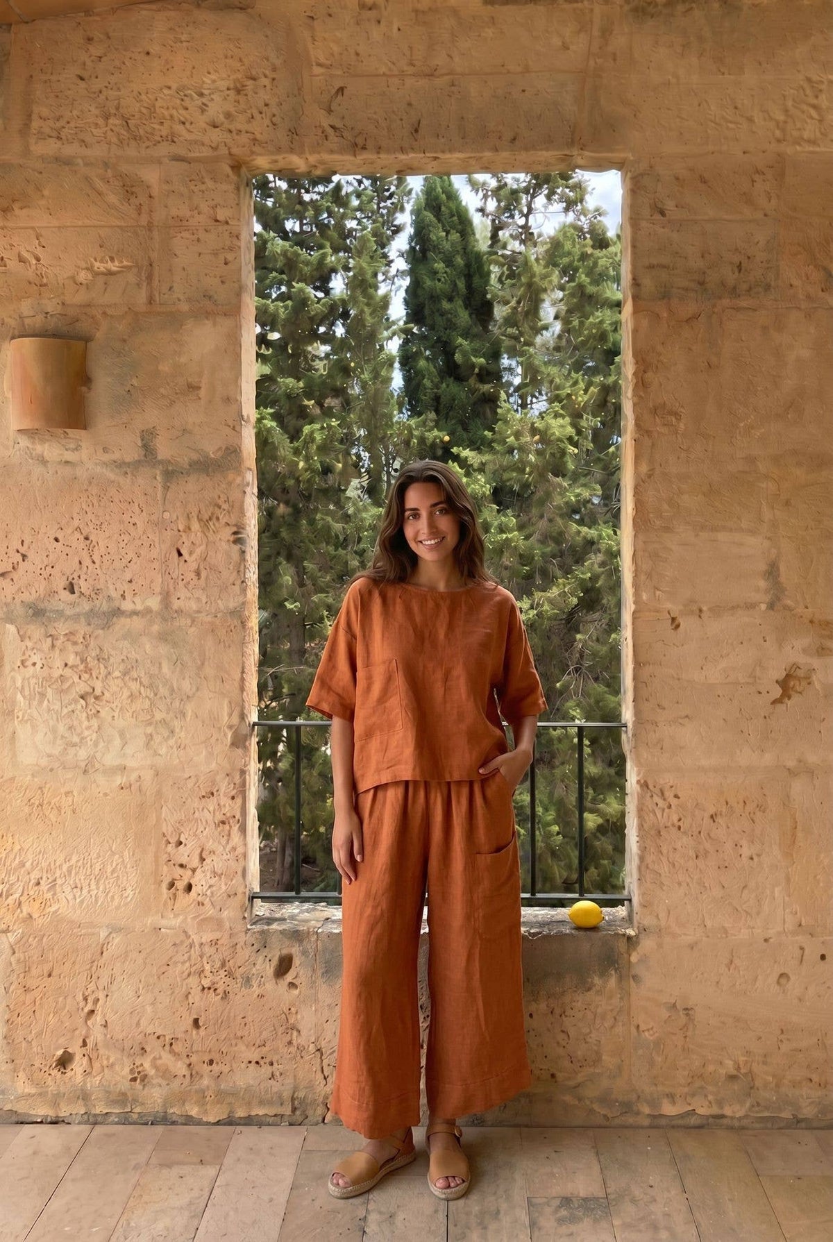 Pantalon Oversize Porté Avec Le Haut26747 Vendu Séparément
