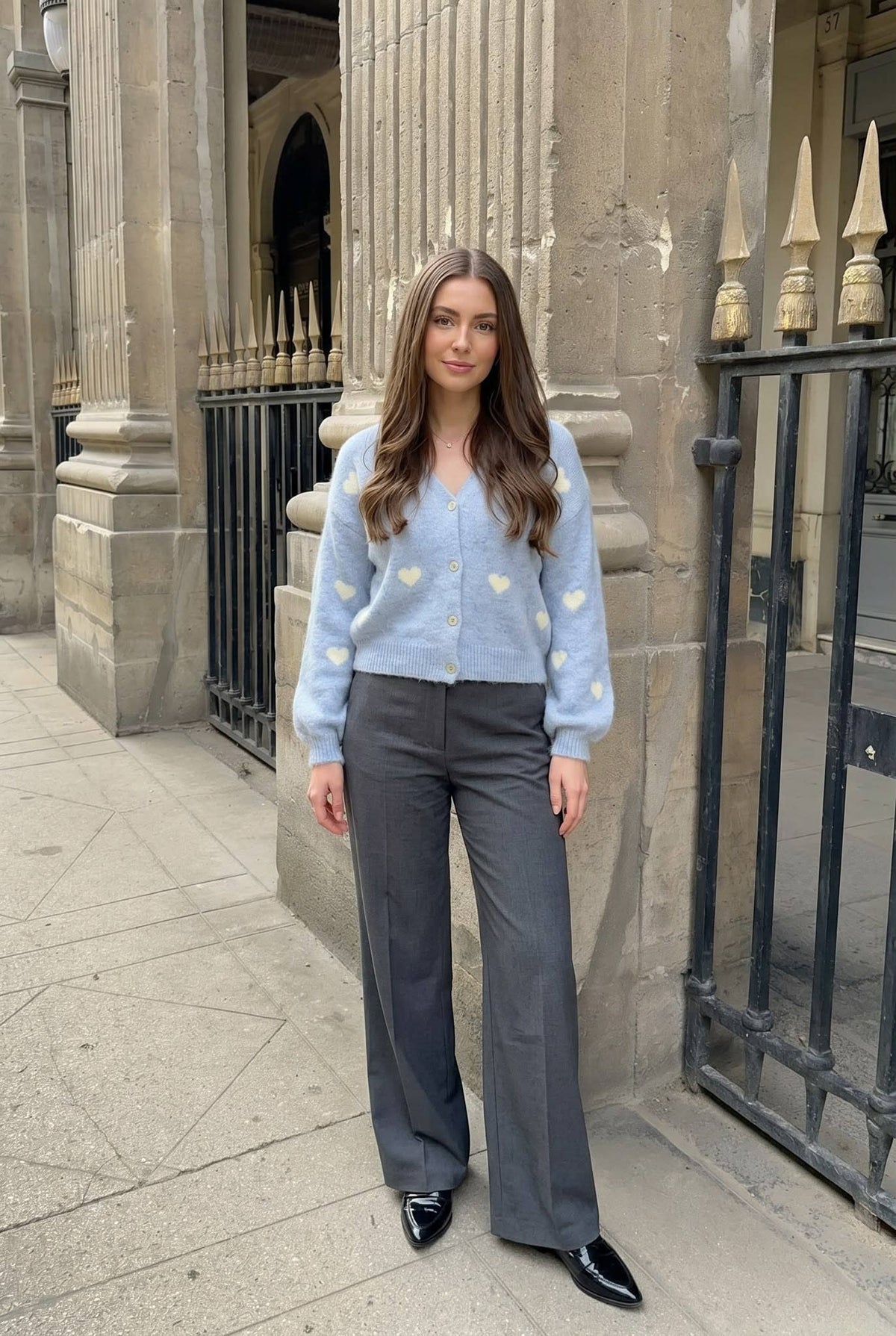 Pull Doux en Laine et Alpaga Motif Cœur – Gilet Maille Femme Chaud