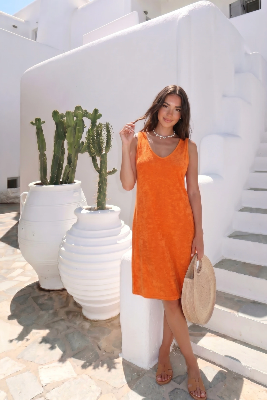 Robe Éponge Aux Genoux