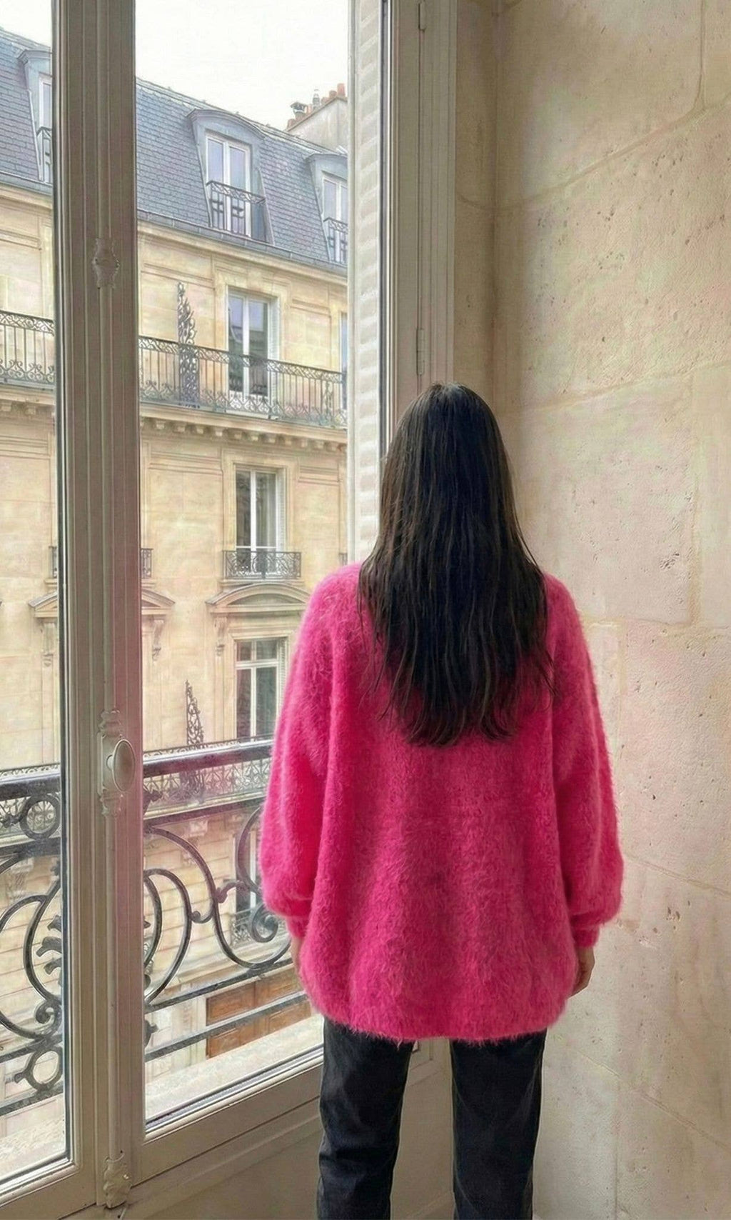 Gilet Court Manche Longue En Mohair