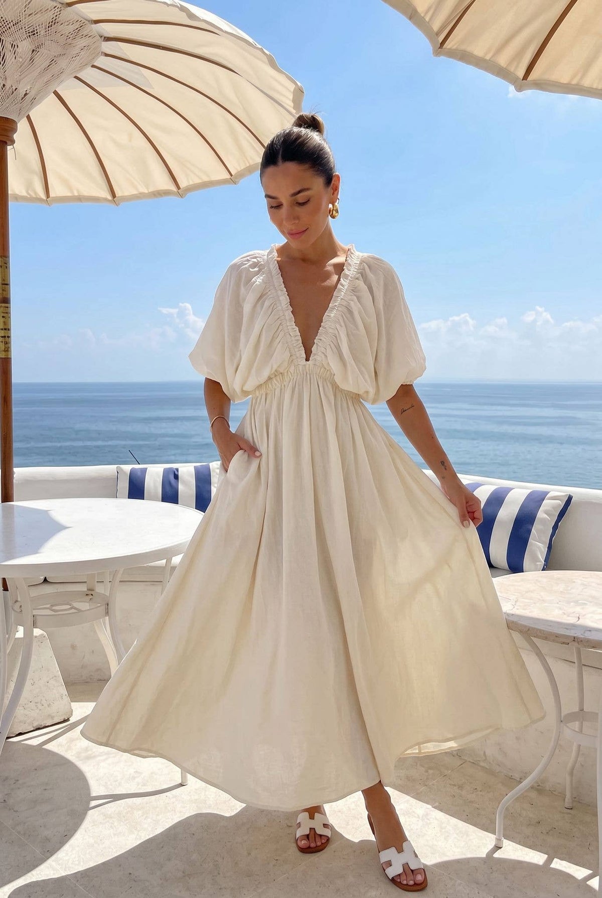 Oversized maxi-jurk