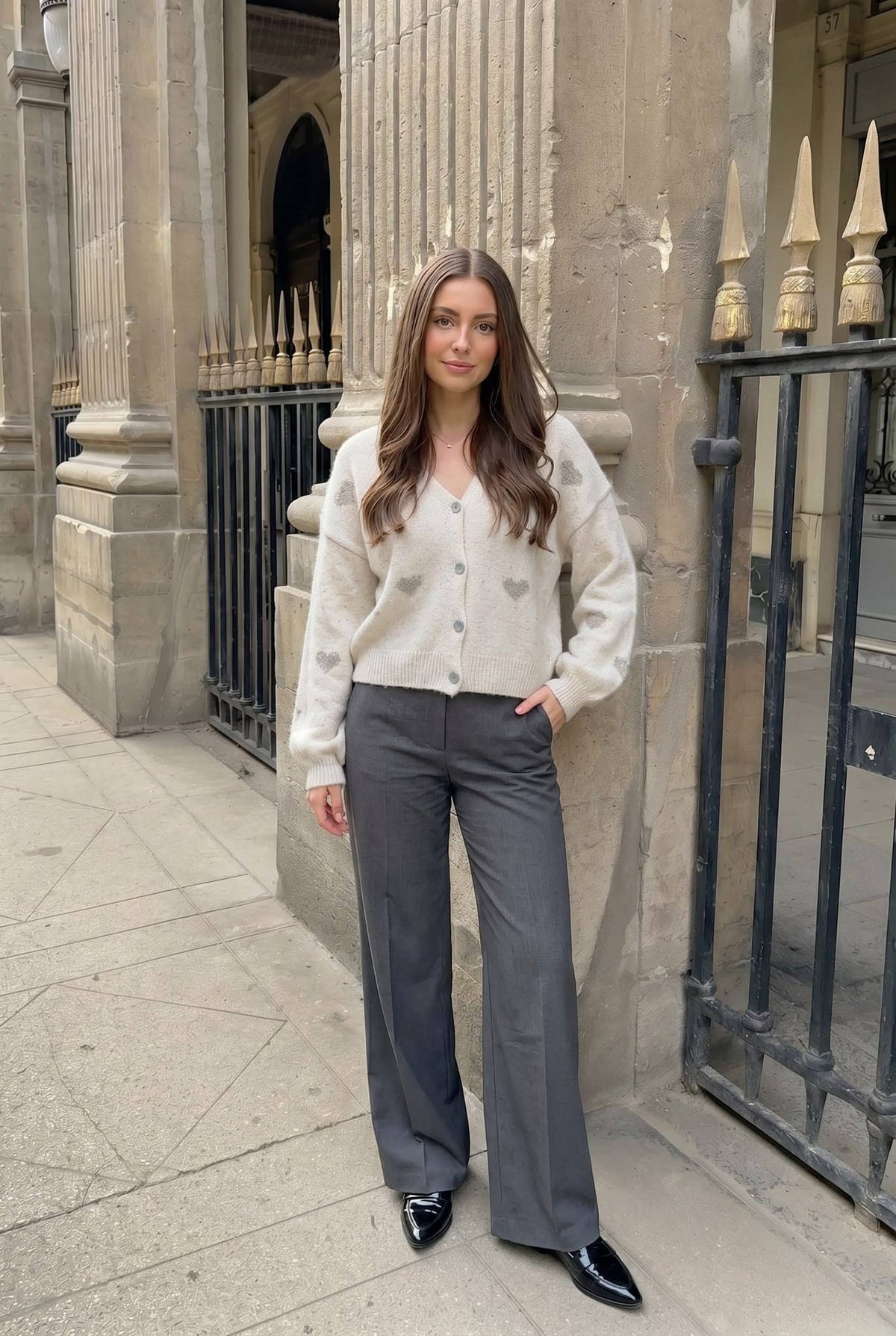 Pull Doux en Laine et Alpaga Motif Cœur – Gilet Maille Femme Chaud