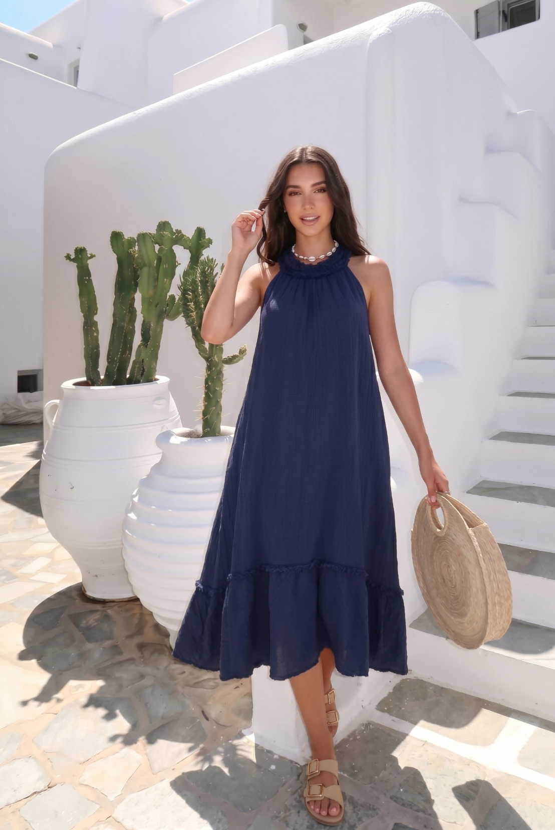 Robe Froufrou Au Col