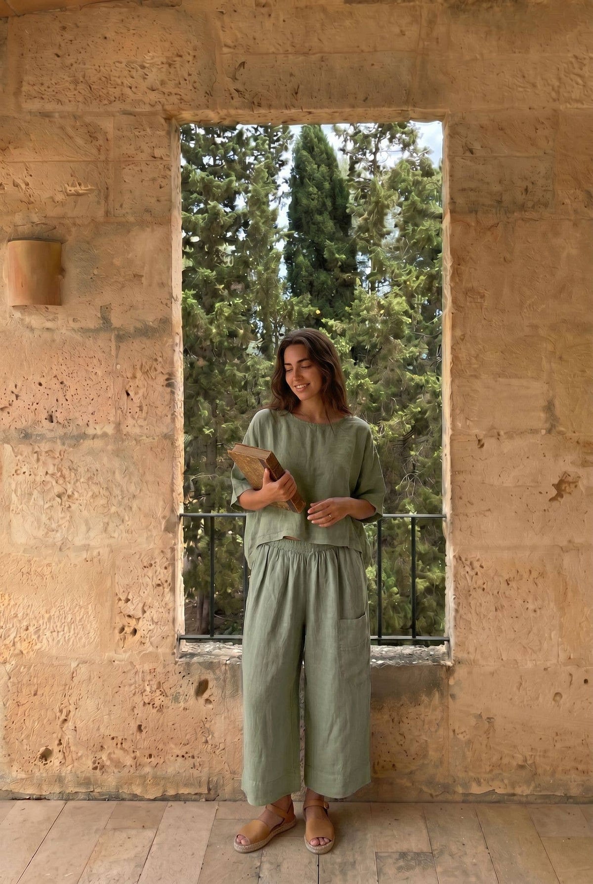 Pantalon Oversize Porté Avec Le Haut26747 Vendu Séparément