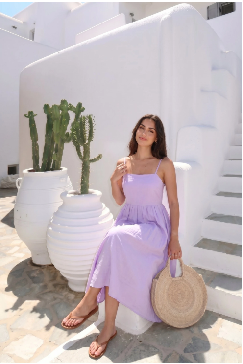 Robe En Coton Papillon Au Dos