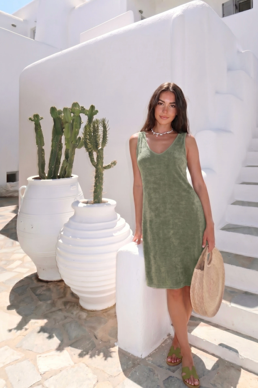 Robe Éponge Aux Genoux