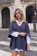 Pull Alpaga Maille Fluffy Col V - INCERTAINES