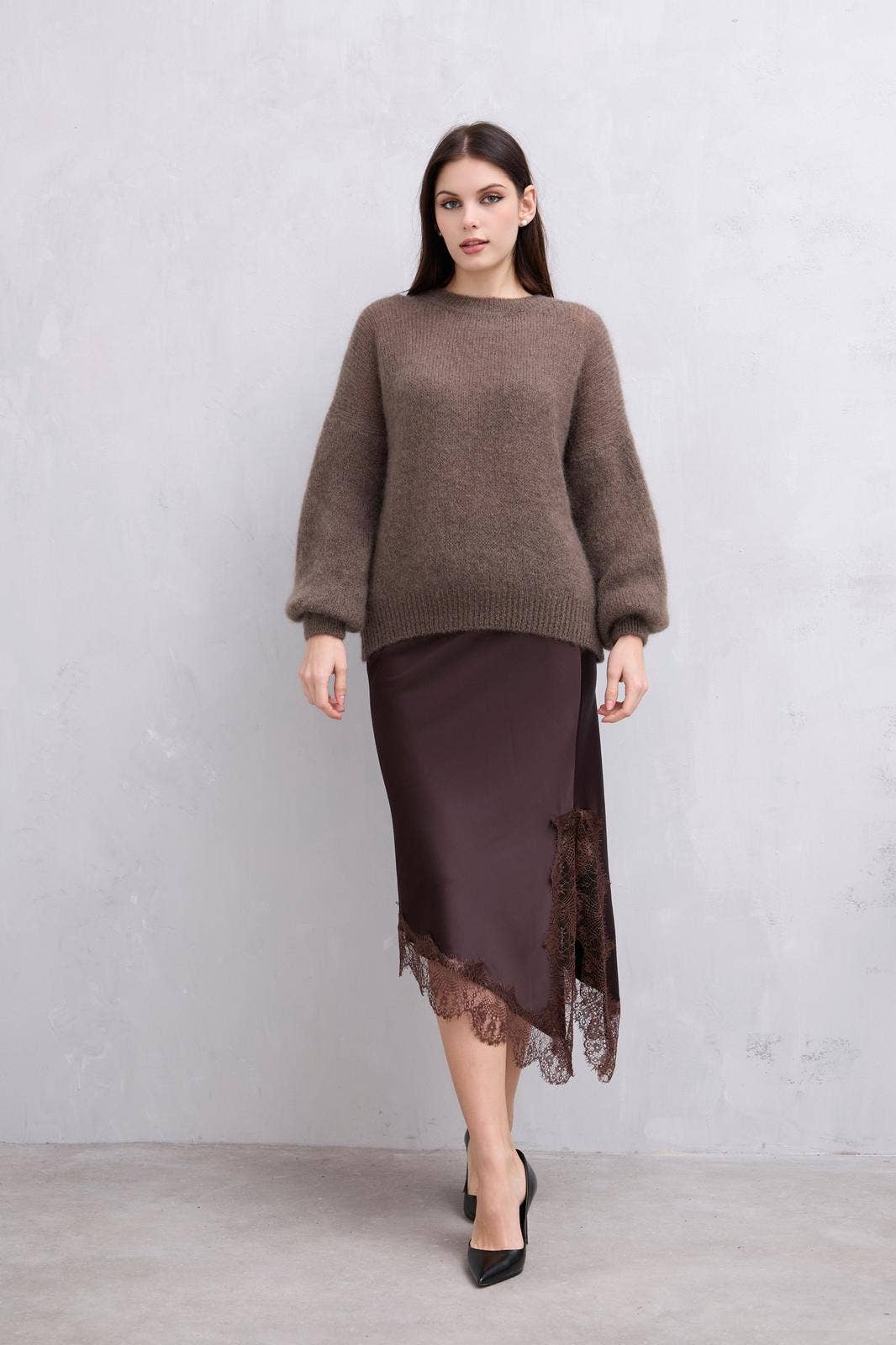 Pull Manche Longue En Mohair