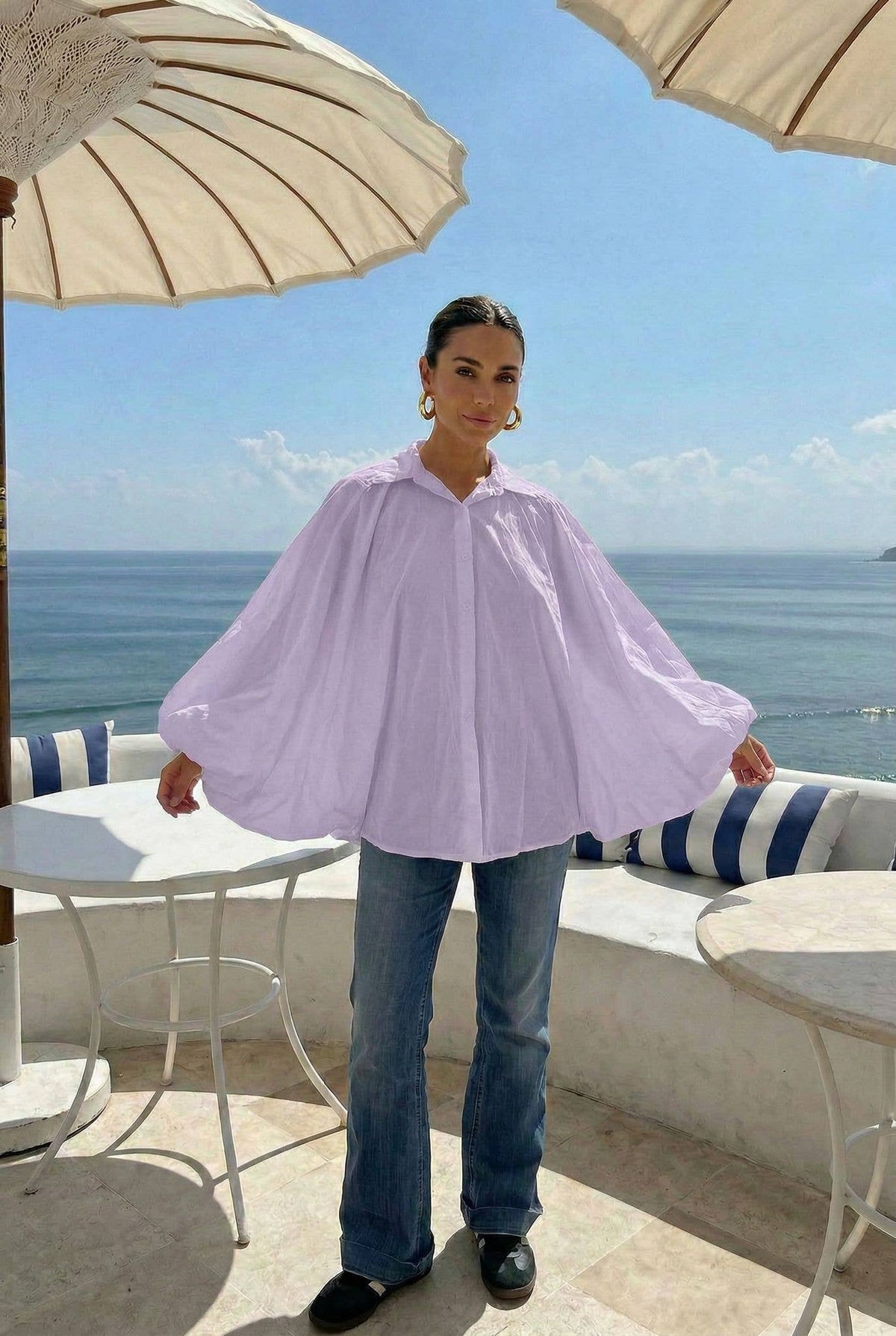 Chemise Oversize Manche Bouffante
