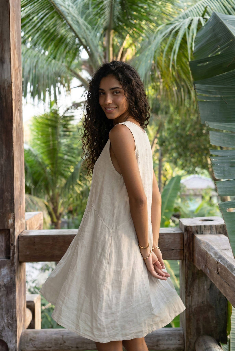 Robe Genoux En Lin #5