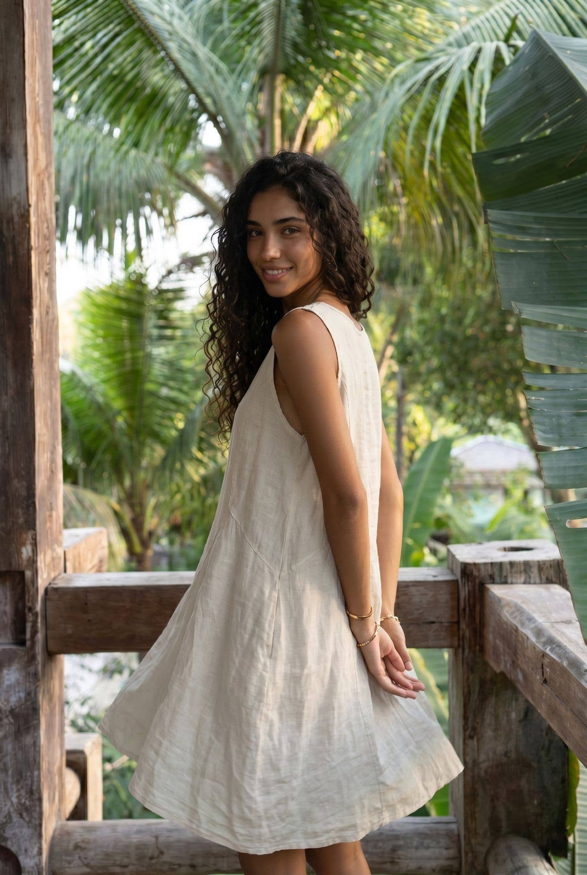 Robe Genoux En Lin #5