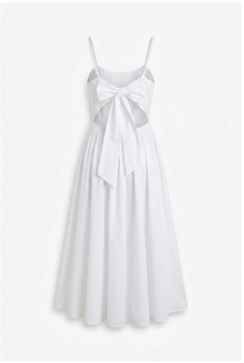 Robe En Coton Papillon Au Dos